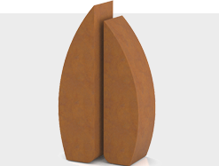 Urnas fuerárias de aço corten