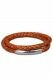 Bracelete de couro trançado com suporte para cinzas