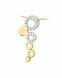Pingente de freixo 14k. ouro amarelo e branco