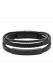 Pulseira em couro preto com suporte para cinzas