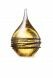 Mini urna gota para cinzas 'Swirl' krakele gold de vidro de cristal