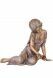 Estátua comemorativa de enlutado com rosa – 3D, independente, com encaixe na parte inferior