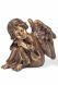 Estátua comemorativa de anjo sentado – 3D, independente, com encaixe na parte inferior