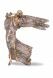 Escultura funerária de anjo com trompete em vários tamanhos – 3D, independente, com encaixe na parte inferior