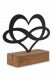 Escultura comemorativa com urna para cinzas "Coração com símbolo do infinito"