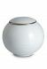 Mini urna para cinzas de porcelana 'Sfera' - Borda platinada