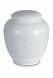 Urna funerária de porcelana 'Classica' | Folhas foscas platinadas