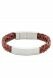 Pulseira em couro marrom com suporte para cinzas