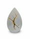 Urna para cinzas lágrima 'Kintsugi' branco