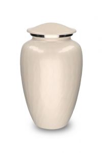 Urna funerária 'Elegance' branco com efeito decorativo perolado