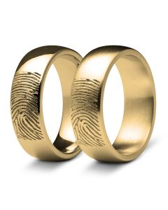 Anel de impressão digital feito em ouro