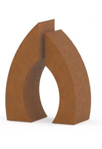 Urna funerária para adultos em aço corten