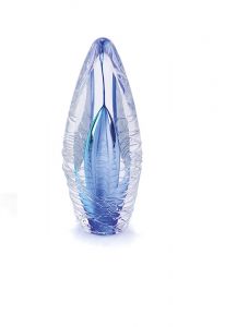 Mini urna funerária de vidro de cristal