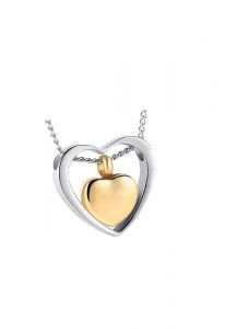 Pingente para cinzas 'Coração' com coração de ouro