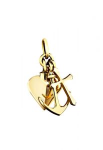 Pingente para cinzas de cremação em ouro