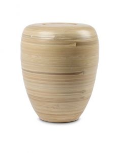 Urna para cinzas de cremação em bambu biodegradável