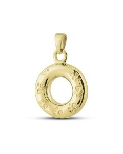 Pingente cinzas com pegada (ouro amarelo 14k)