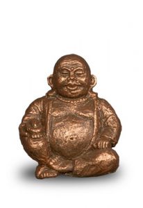 Mini urna para cinzas em forma de Buda cor bronze