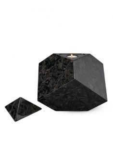 Urna funerária em fibra de carbono 'Abstrato' para vela de led