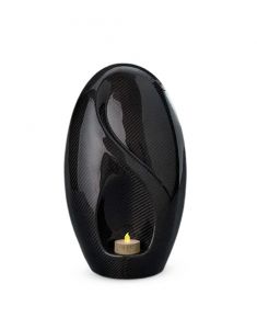 Urna funerária em fibra de carbono 'Eternidade' para vela de led