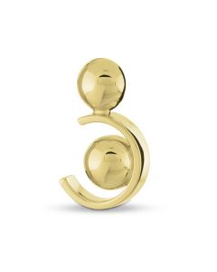 Pingente de freixo 14k. ouro amarelo