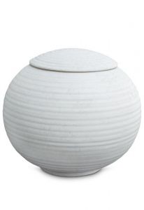 Urna para cinzas de porcelana 'Sfera' - Gelo
