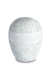 Mini urna para cinzas de porcelana 'Planet' - Relevo de água marinha - verde