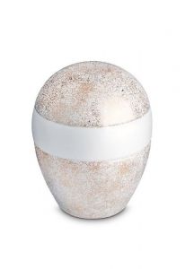 Mini urna para cinzas de porcelana 'Planet' - Pure Gold Stardust