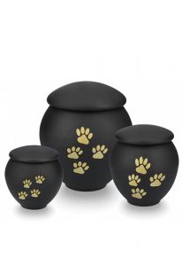 Urna pet com patas douradas