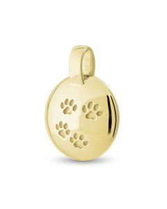 Pingente cinzas com pegada (ouro amarelo 14k)