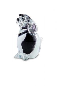 Mini urna funerária de vidro de cristal