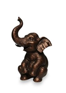 Urna funerária elefante sentado em bronze