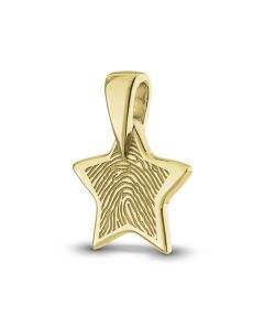 Pingente de impressão digital feito em ouro