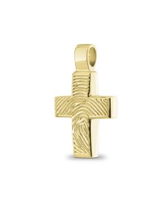 Pingente de impressão digital feito em ouro