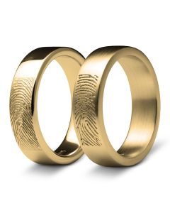 Anel de impressão digital feito em ouro