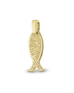 Pingente de impressão digital feito em ouro