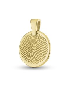 Pingente de impressão digital feito em ouro