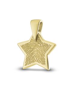 Pingente de impressão digital feito em ouro