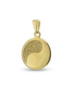 Pingente de impressão digital feito em ouro