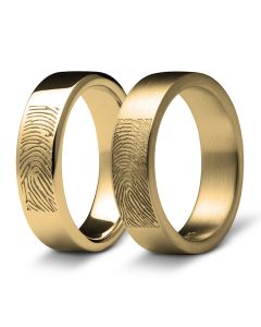 Anel de impressão digital feito em ouro
