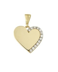 Pingente memorial em forma de cruz em ouro bicolor 14k