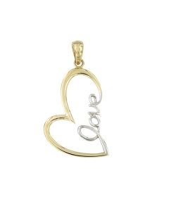 Pingente memorial 14k ouro bicolor