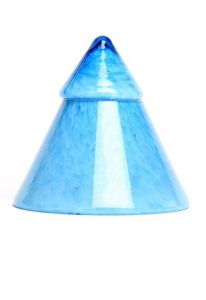 Miniurna de cristal para cinzas - formato pirâmide