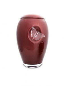 Urna para cinzas de vidro de cristal