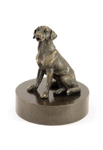 Urna funerária bronzeada Golden Retriever