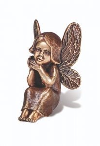 Mini estátua comemorativa de criança borboleta – 3D, independente, com encaixe na parte inferior