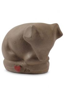 Urna antracite para cachorro com coração – feita à mão