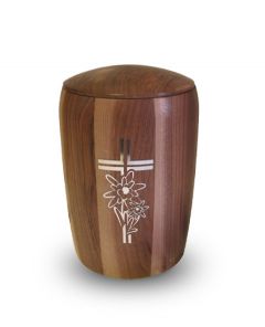 Urna para cinzas em madeira de noz