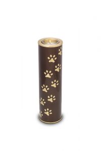 Urna para animais de estimação em latão com porta velas