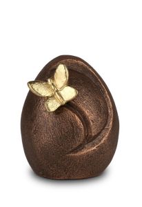 Mini urna escultórica “Liberdade terna” com acabamento bronze